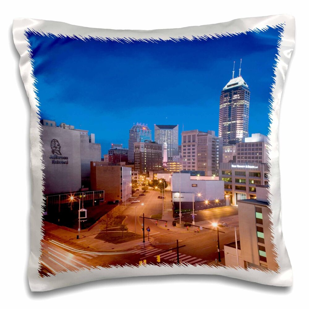 9373 Indianapolis View with Chase Tower-US15 WBI0093-Walter Bibikow-Pillow